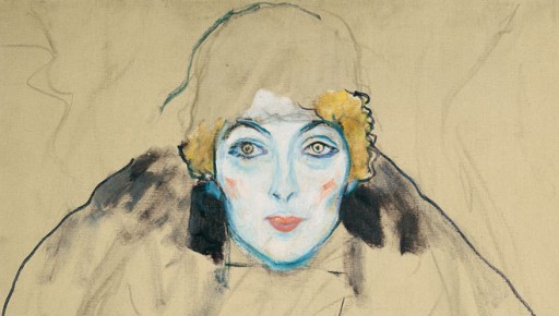 Gustav Klimt "Frauenkopf", 1916/17, LENTOS Kunstmuseum Linz/ Foto: Reinhard Haider.