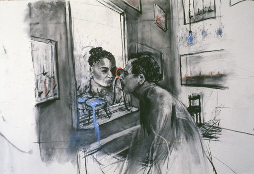 William Kentridge, drawing "Felix in Exile"