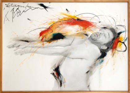 Arnulf Rainer Schranken, 1974/75 Ölkreide, Öl auf Fotografie auf Holz Albertina, Vienna