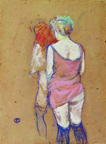 Henri de Toulouse-Lautrec, Zwei halbnackte Frauen in Rückenansicht, 1894 © Musée Toulouse Lautrec, Albi